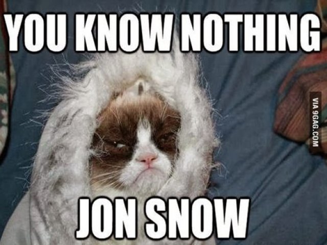 "Você não sabe de nada, Jon Snow".